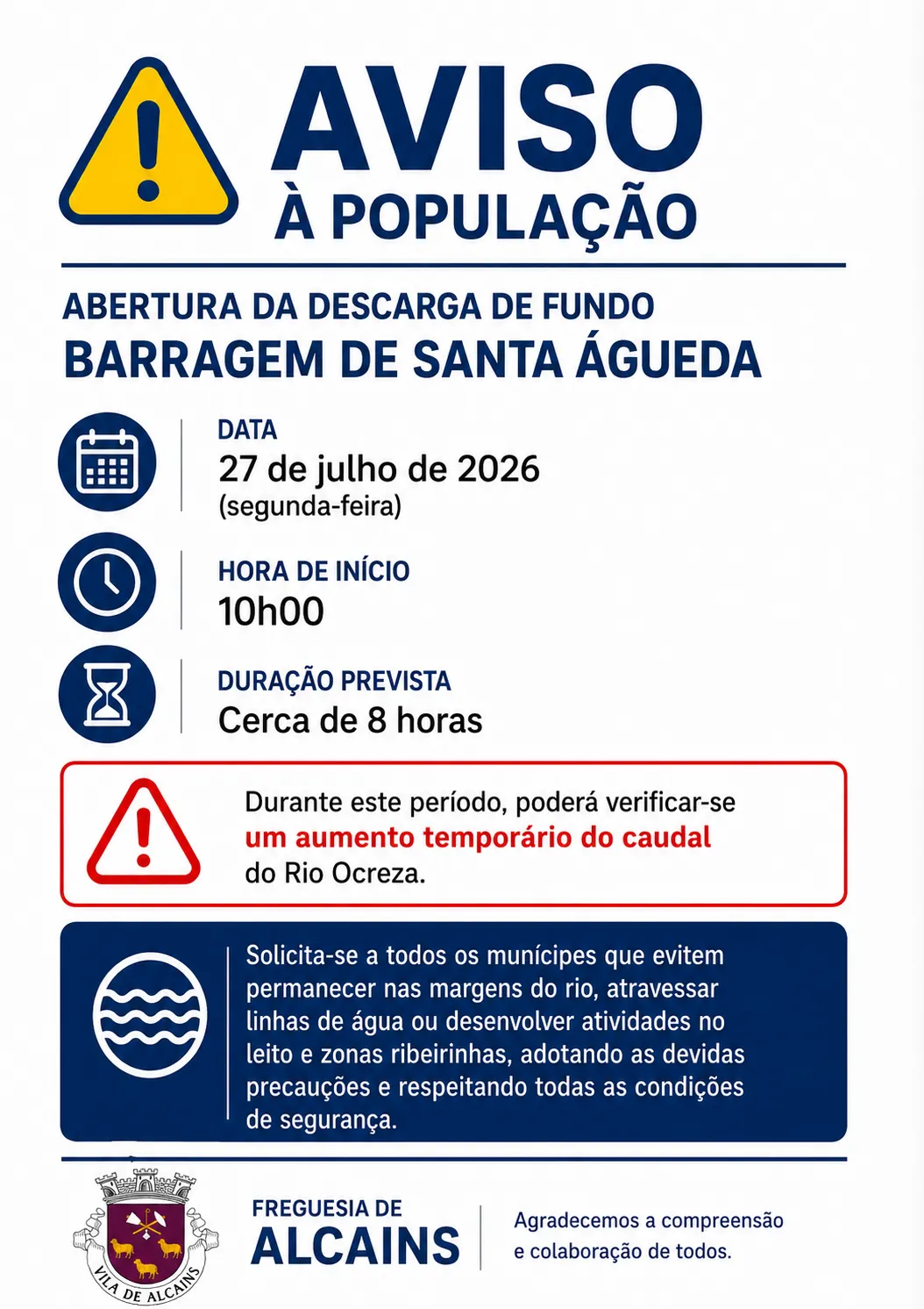 Aviso à população