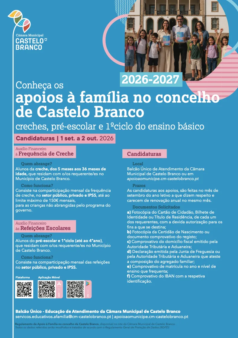 Apoios à família no concelho de Castelo Branco